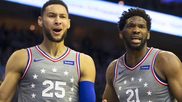 Seen here, Ben Simmons alongside Philadelphia 76ers teammate Joel Embiid.