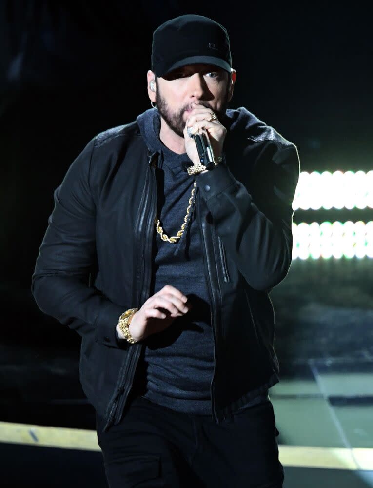 Eminem performing at the 2020 Oscars | Kevin Winter/Getty Images