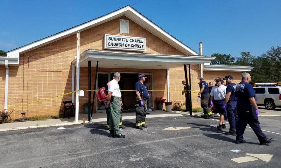 One person was killed and seven injured in a shooting at the Burnette Chapel Church of Christ in Nashville, Tennessee.