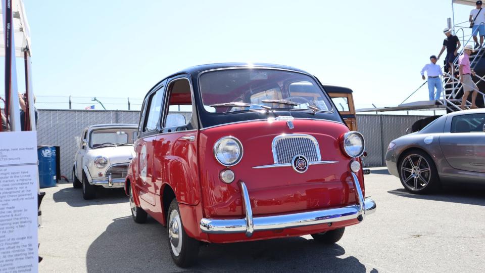 rolex monterey motorsports reunion 2023 fiat multipla 600 red