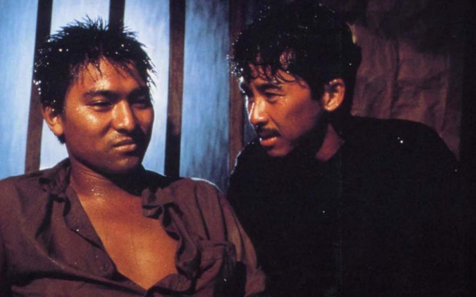 劉德華（左）、林子祥（右）主演的《投奔怒海》是第一部讓文念中備感震撼的許鞍華電影。（翻攝自www.westkowloon）