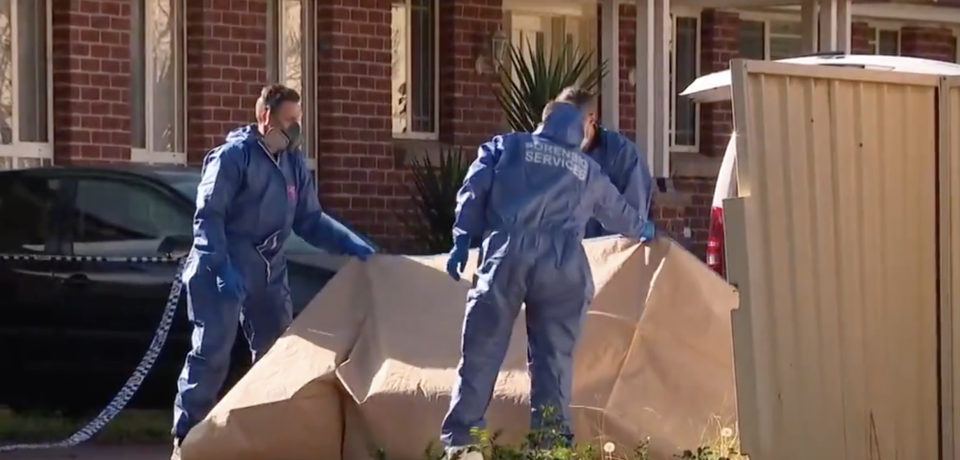 Police investigate after a 20-year-old woman was found dead. source: 7 News