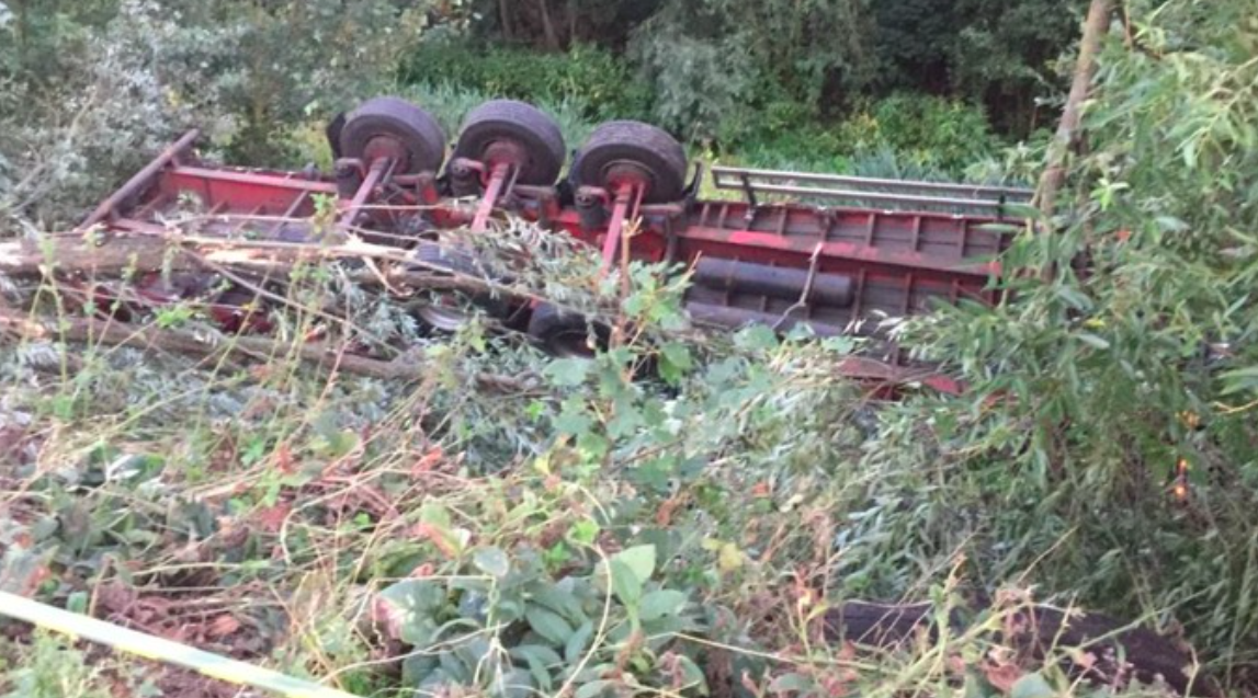 <em>Drivers have been warned of delays on the M25 in Essex after a lorry crashed into an electricity box (Highways England)</em>