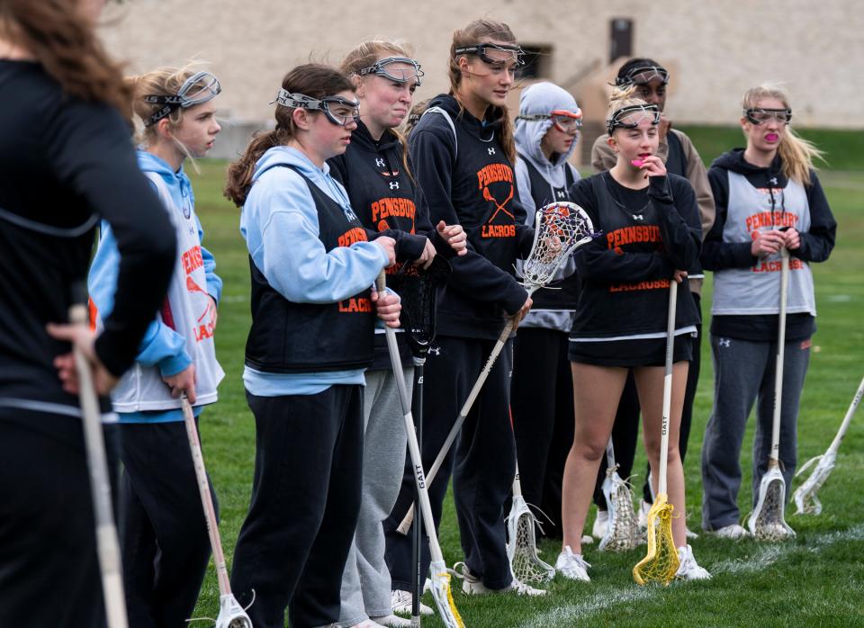 Pennsbury girls' lacrosse practices for the upcoming 2024 season in Fairless Hills on Wednesday, March 20, 2024.