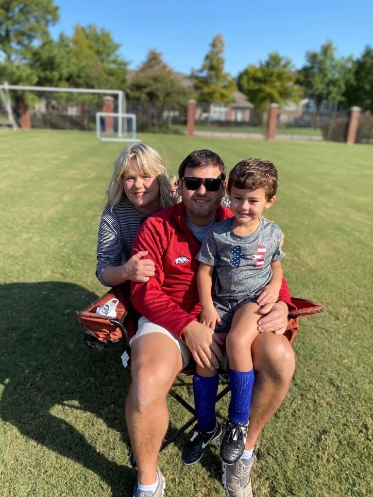 Will Drennan, his mom Melissa and his son Hayden.