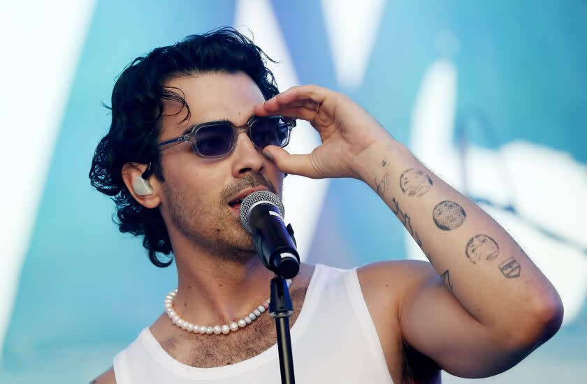 WASHINGTON, DC - JUNE 12: Joe Jonas of DNCE performs at the Capital Pride concert and festival on Pennsylvania Avenue during Pride Week on June 12, 2022 in Washington, DC. (Photo by Paul Morigi/Getty Images)