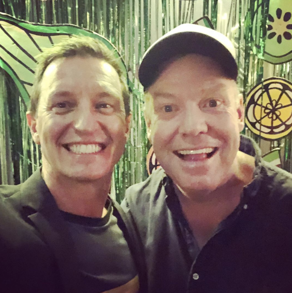 Rove with his long-time collaborator, Petter Helliar. Photo: Instagram/rovemcmanus.