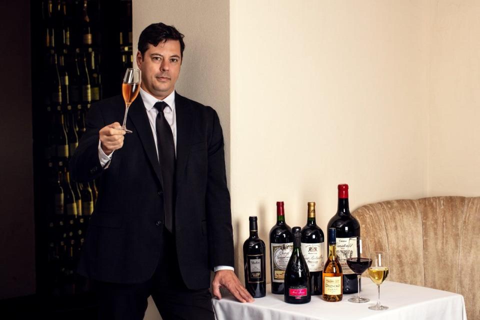 Dreaming up Bastille Day wine pairings at Café Boulud is head sommelier Imre Papp.