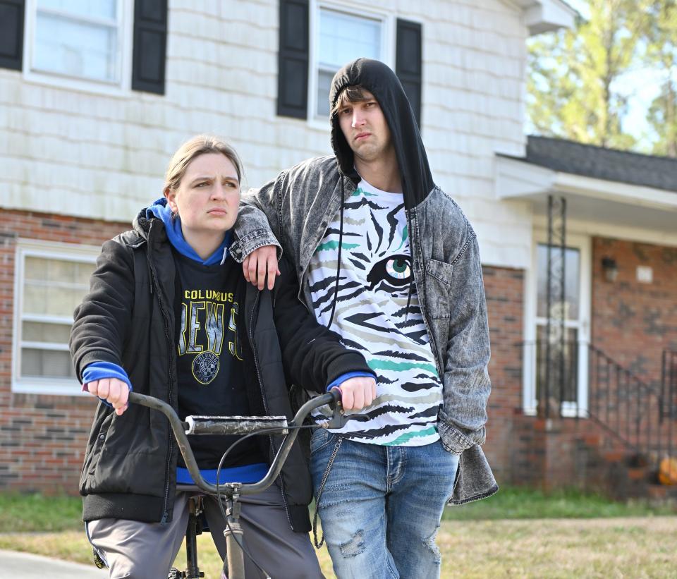 Chelsea Holmes, left, and Sam Straley star in the half-hour comedy series. Holmes wears vintage Columbus Crew jerseys and apparel throughout the show.