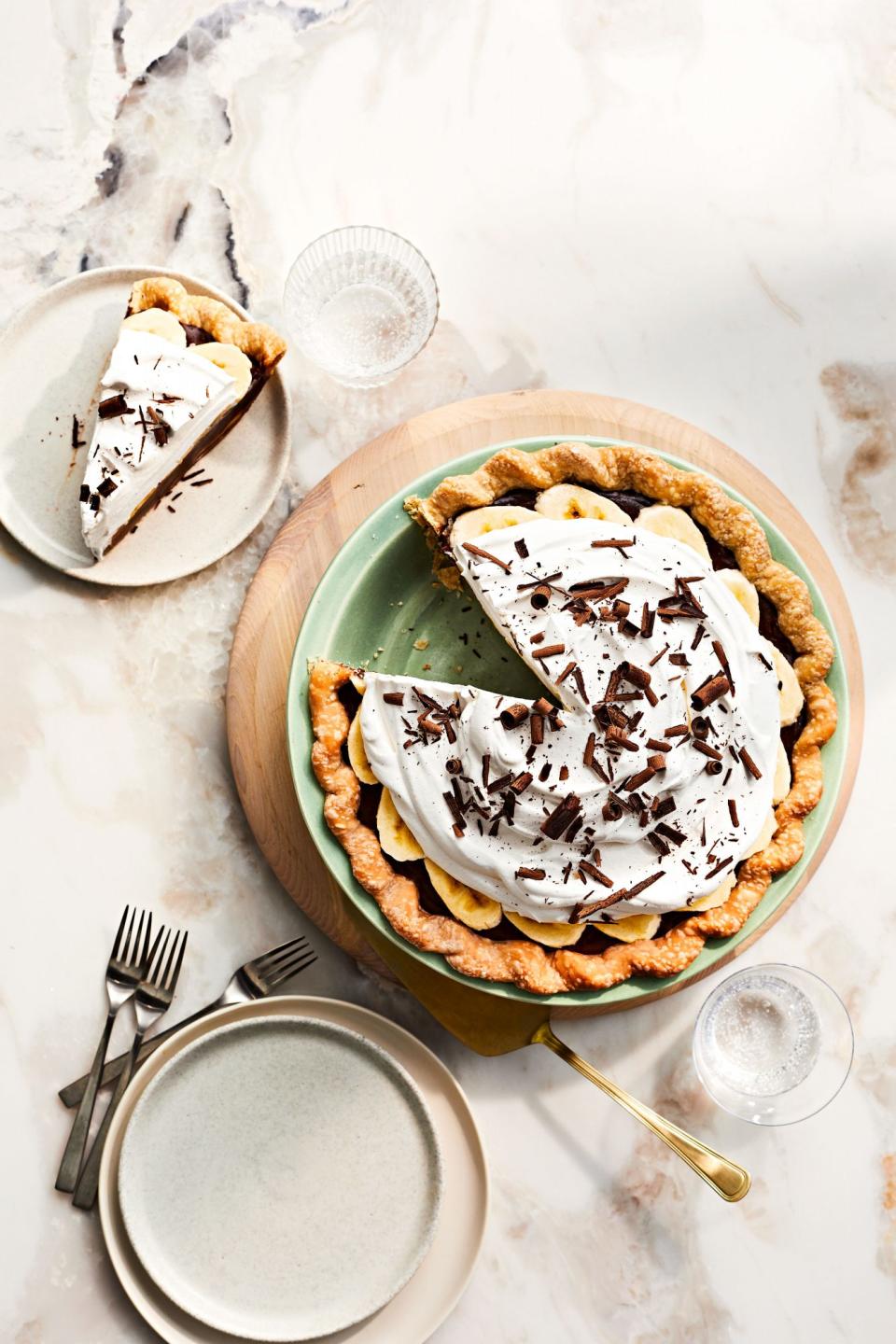 Chocolate-Banana Custard Pie