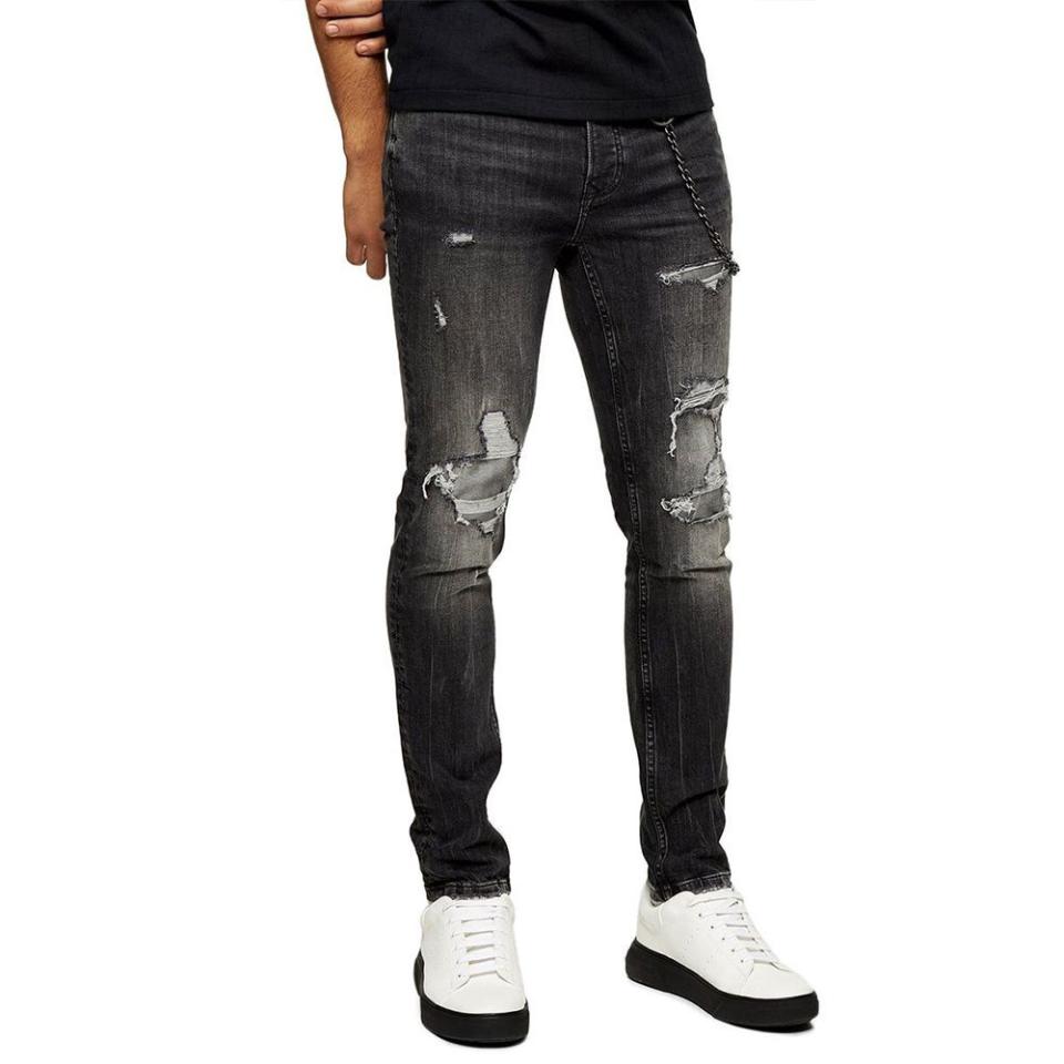 Topman Ripped Super Skinny Jeans