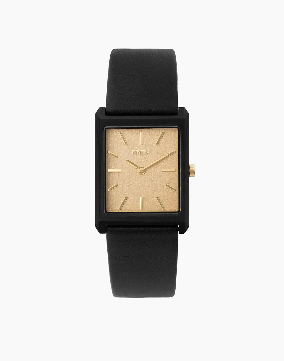 This gold and black square-faced watch isn't just chic, it's nicely priced, too. Get it for <a href="https://www.amazon.com/BREDA-Virgil-Square-Genuine-Leather/dp/B07NPSRXVS?th=1" target="_blank" rel="noopener noreferrer">$115 at Amazon</a>.