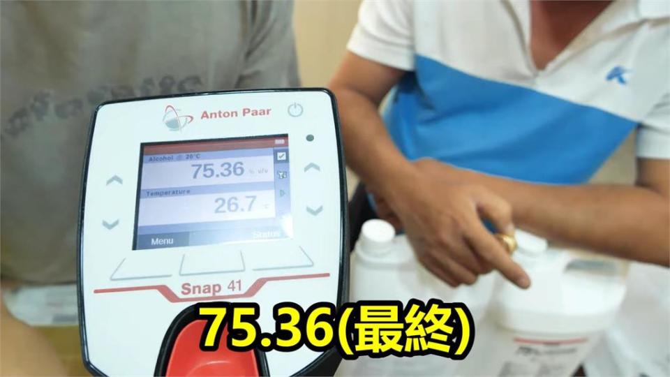 抓到了！市售標榜75%酒精濃度有達標？價值8萬儀器一驗揭真偽