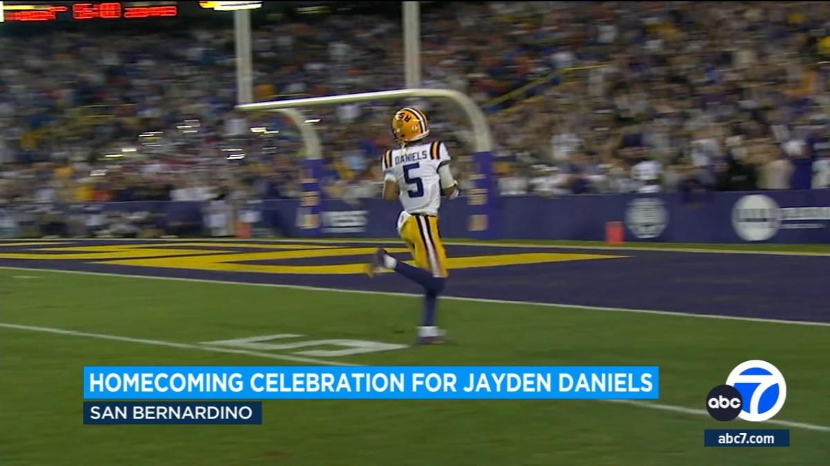 Hesiman winner Jayden Daniels honored by hometown San Bernardino