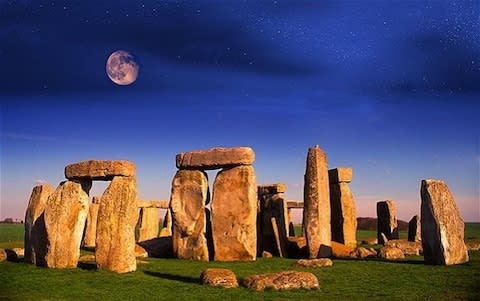 Moonrise over Stonehenge in Wiltshire - Credit: Alamy