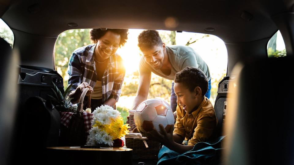 Weekend is a great day for a picnic.