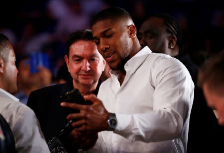 Boxing - Tony Bellew vs David Haye - O2 Arena, London, Britain - May 5, 2018 Anthony Joshua in the crowd Action Images via Reuters/Andrew Couldridge