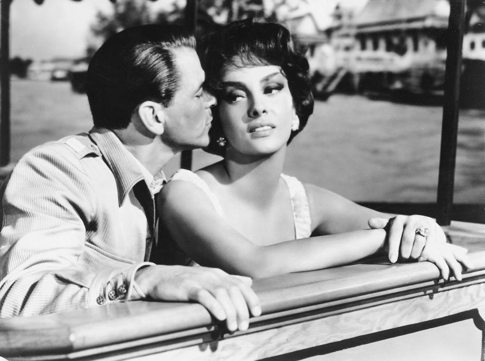 Frank Sinatra and Gina Lollobrigida in "Never So Few" (1959).