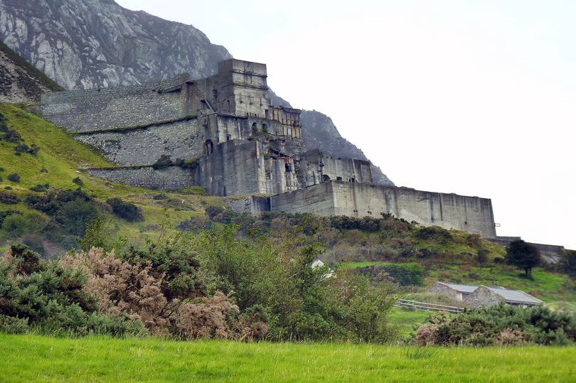 The ruins of Yr Eifl granite quarry at Trefor on the Llyn Peninsula, Gwynedd.     
Picture: Meirion/Wiki