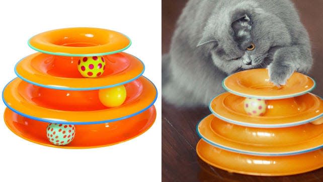 The best part of this cat toy is the balls stay put so there's less for you to trip over.