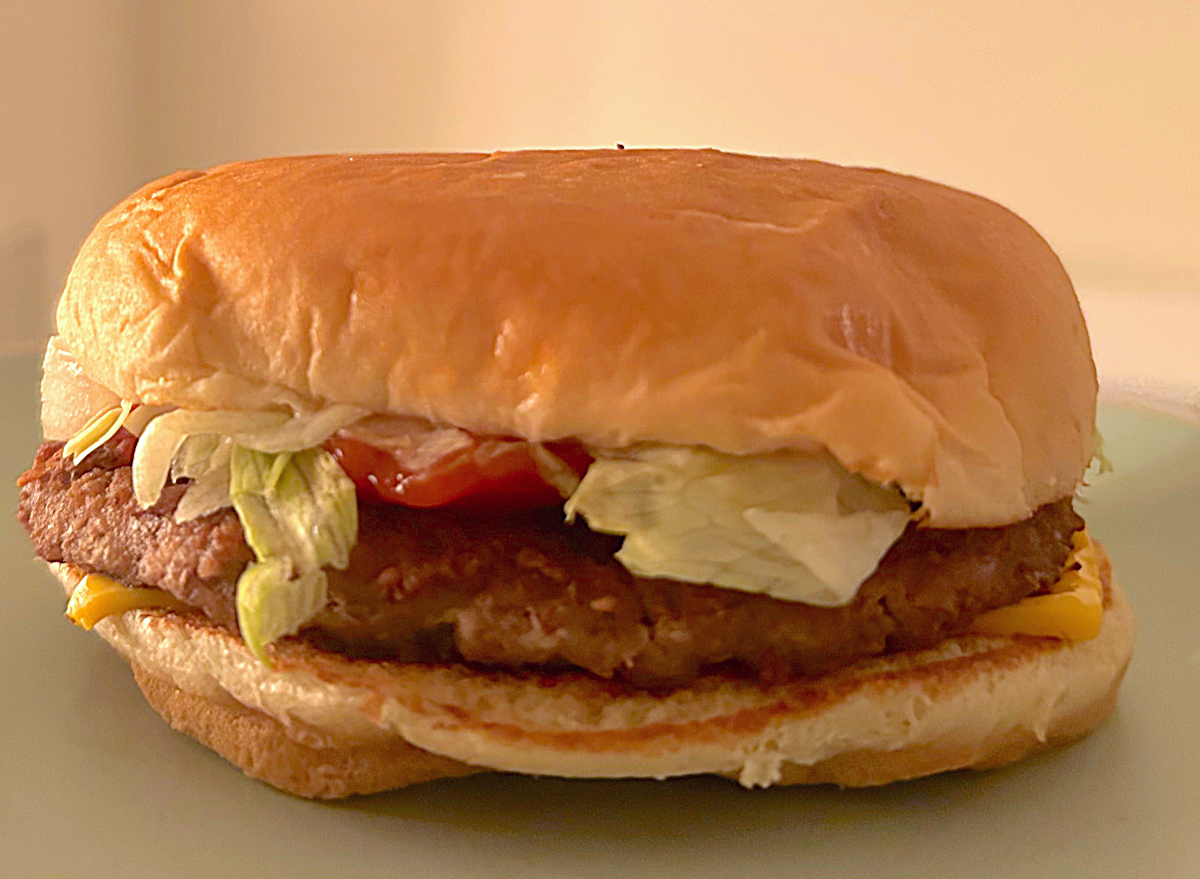 sonic cheeseburger on. a plate. 