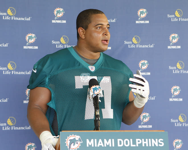 Jonathan Martin is reportedly facing five criminal charges stemming from a threatening Instagram post in February. (Getty Images)