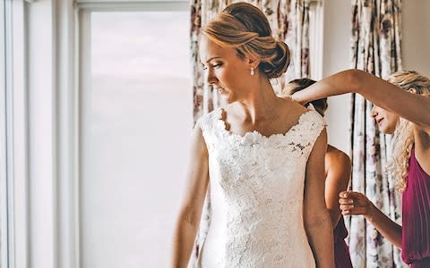 Becky getting ready for her big day - Credit: Noel Deasington (noeldeasington.com)