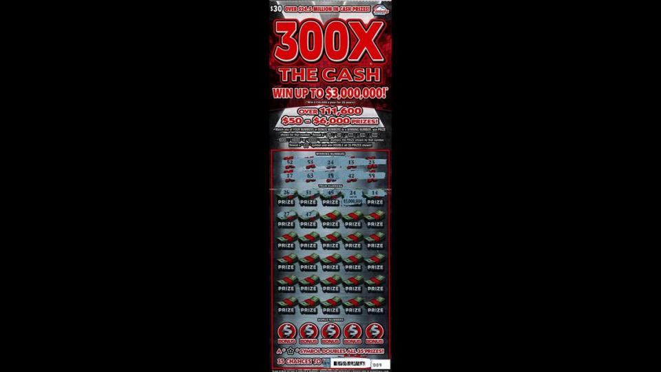 This 300X The Cash scratch-off ticket proved to be a top-prize winner for one Northern Kentucky man in early March, the Kentucky Lottery reports.