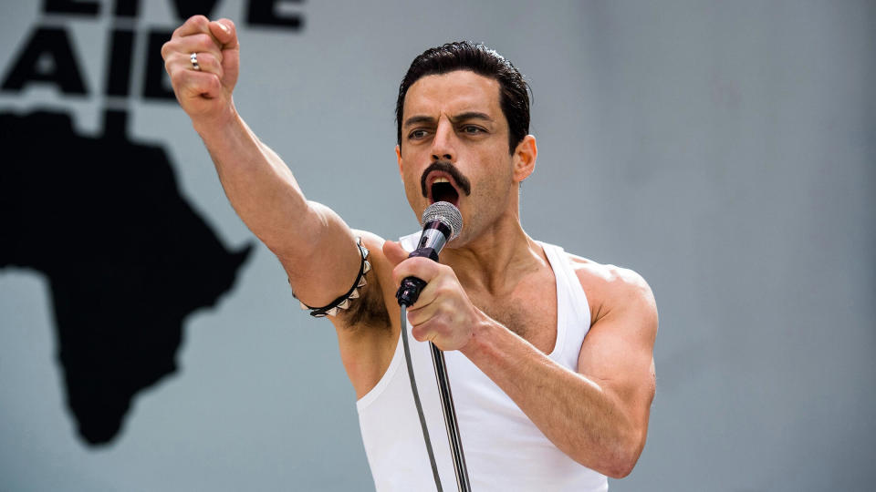 Rami Malek won an Oscar for portraying Queen frontman Freddie Mercury in 'Bohemian Rhapsody'. (Credit: 20th Century Fox)