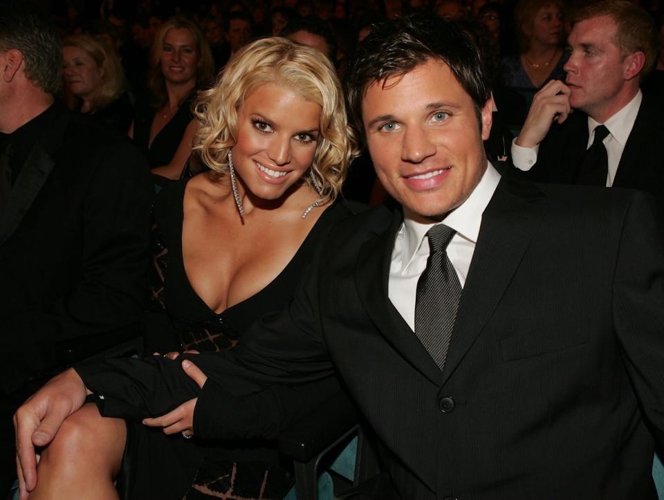 Jessica Simpson Nick Lachey Peoples Choice Awards 2005