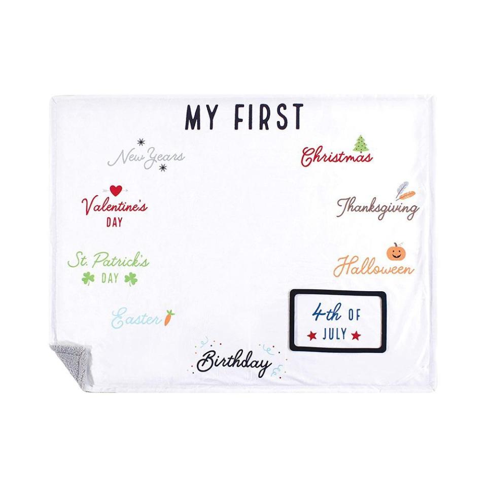 Unisex Baby Holiday and Milestone Blanket