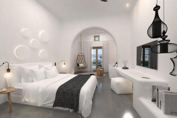 A Deluxe Room with Caldera View at OMMA Santorini (OMMA Santorini)