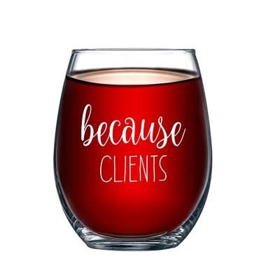 Gelid Store Because Clients Stemless Wine Glass