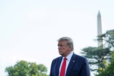 President Trump Speaks to Media on South Lawn