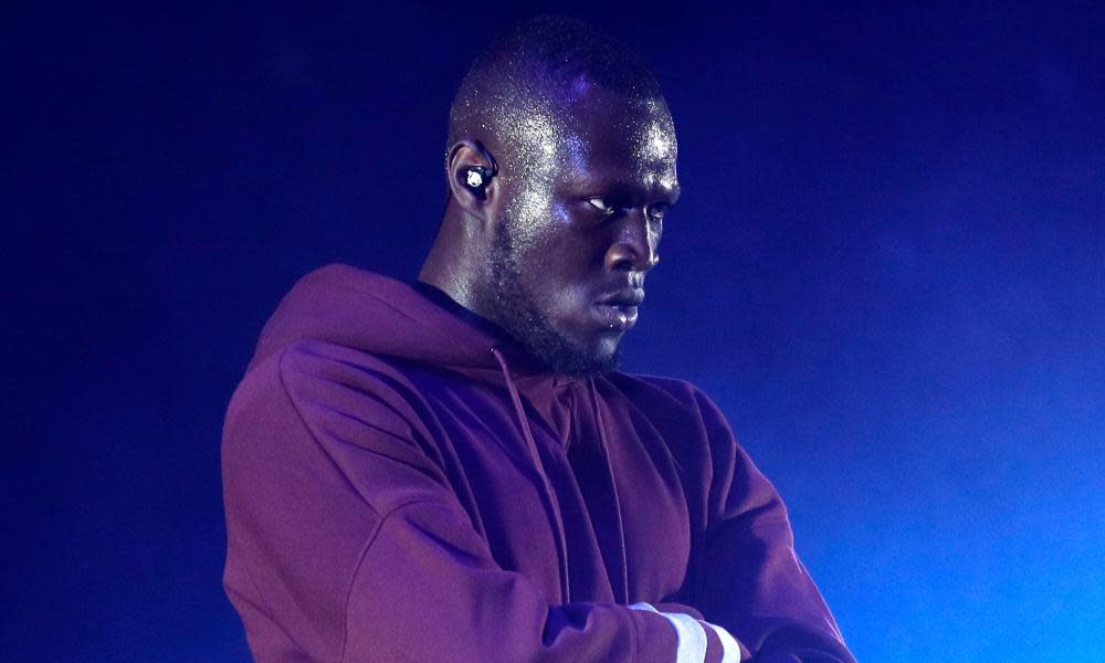 Stormzy performing at the MTV EMA awards.