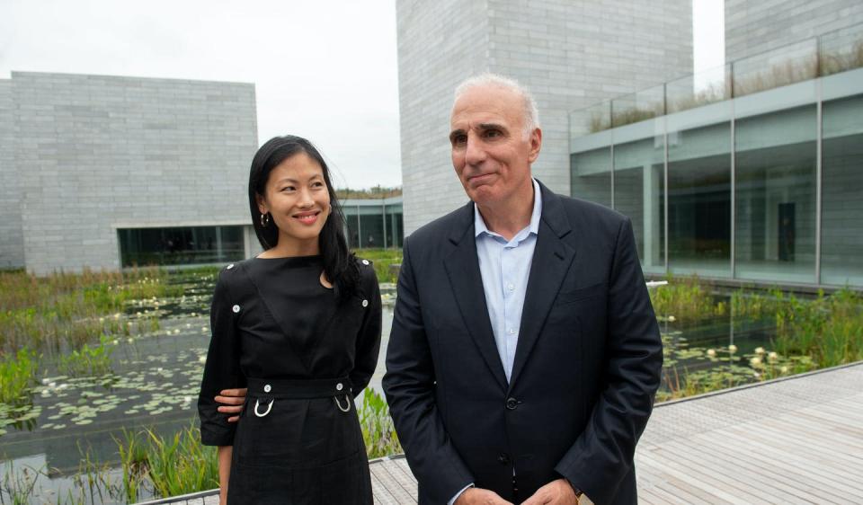 <span class="caption">Mitchell Rales and Emily Wei Rales signed the Giving Pledge in 2018.</span> <span class="attribution"><a class="link " href="https://www.gettyimages.com/detail/news-photo/mitchell-rales-and-emily-wei-rales-founders-of-the-news-photo/1043207718" rel="nofollow noopener" target="_blank" data-ylk="slk:Saul Loeb/AFP via Getty Images">Saul Loeb/AFP via Getty Images</a></span>