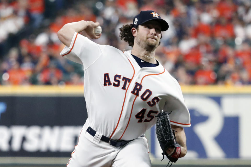 Gerrit Cole is the top free agent and the market and could reportedly get $35 million per year. (Photo by Rob Tringali/MLB Photos via Getty Images)