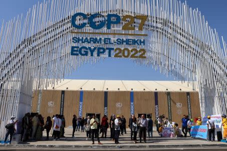 La COP 27 s\'est ouverte ce dimanche 6 novembre Crédit : JOSEPH EID / AFP