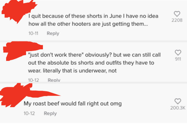 Hooters backtracks on new uniform policy after staff branded skimpy shorts  that look like panties 'X-rated
