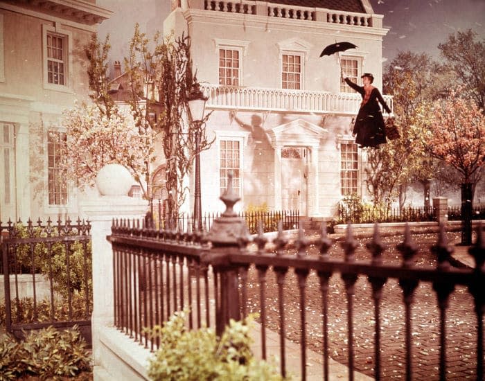 Julie Andrews in her magical character as the nanny