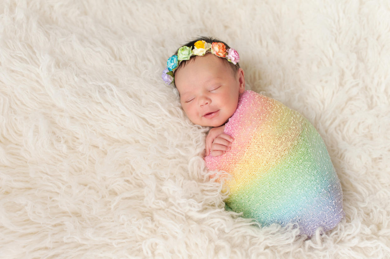 Parents are opting for rainbow names during lockdown. (Getty Images)