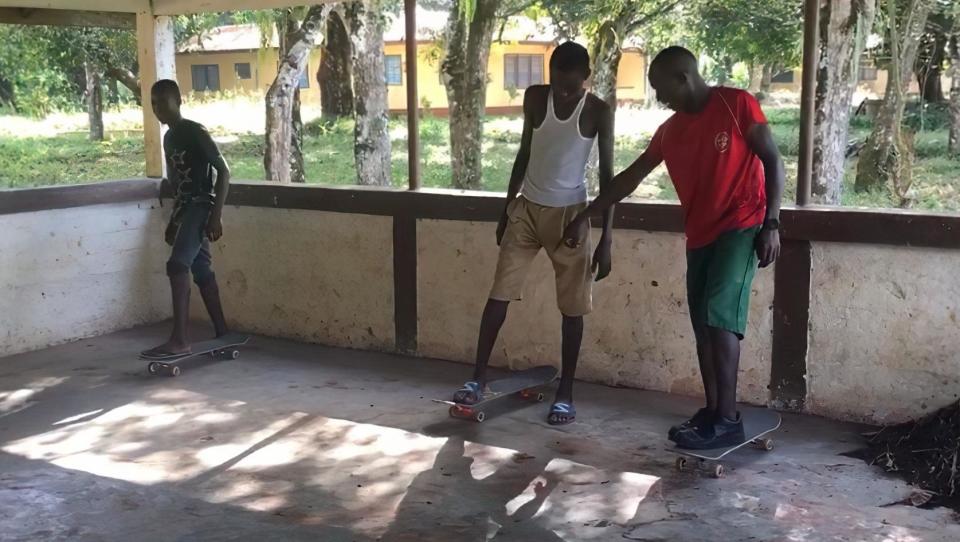 Cameron Duncan, a physiotherapist at Gosport War Memorial Hospital has set up a charity called BoardersNotBorders (BNB) and is fundraising to create Sierra Leone's first ever skatepark.Pictured are skaters in Makomp, Sierra Leone.
