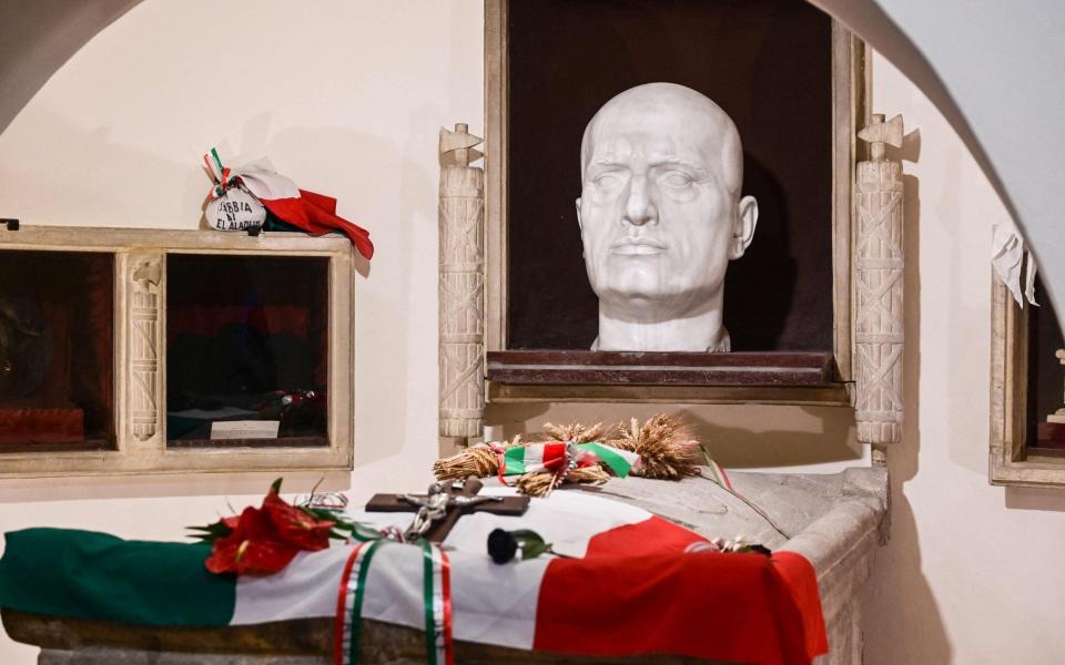 Mussolini's tomb in the town of Predappio in northern Italy - AFP