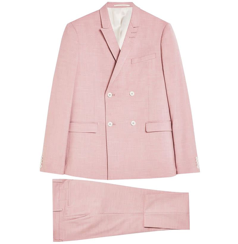 Topman Pink Textured Suit