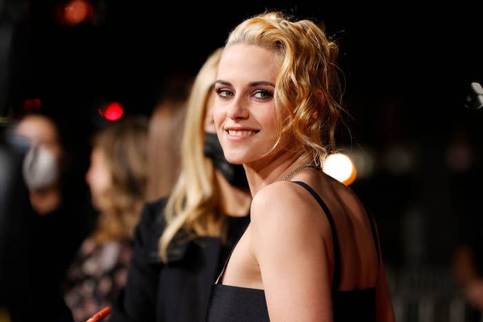 Kristen Stewart at the "Spencer" premiere in London