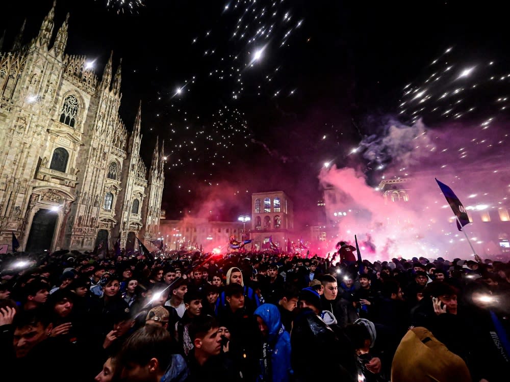 Feier ohne Mannschaft: Fans von Inter Mailand (PIERO CRUCIATTI)