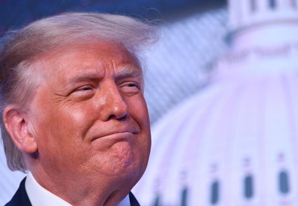 President Donald Trump in Arlington, Virginia, on Aug. 21, 2020.