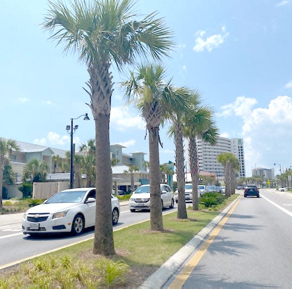 Se instalaron nuevas medianas en Panama City Beach, cerca de Bikini Beach Resort, como parte del plan de reurbanización de Front Beach Road Community, que tendrá un nuevo administrador en enero.