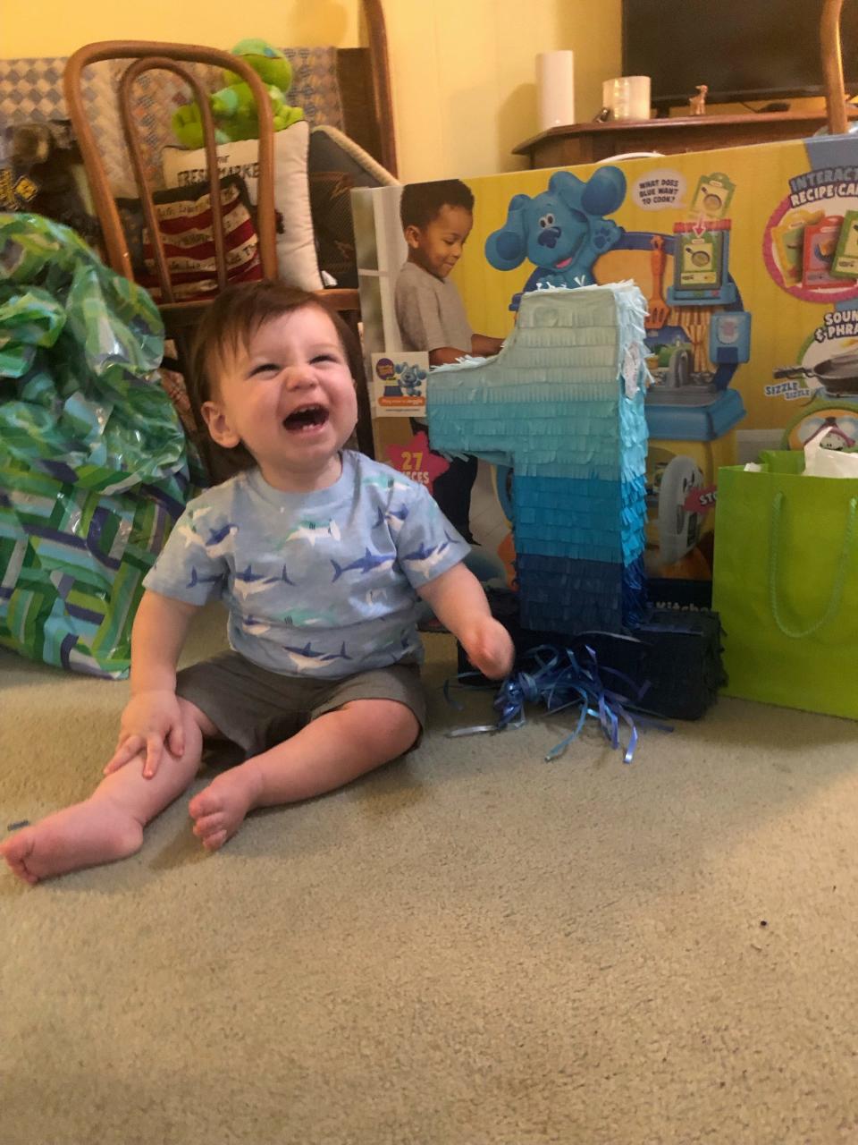 On his first birthday, which was shark-themed, Noah Strauch was meeting all of his milestones. He was diagnosed with SMA through newborn testing and was given gene therapy to cause his body to begin making a missing gene.