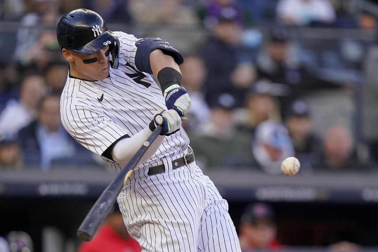 Aaron Judge posted one of the most valuable offensive seasons in baseball history. Should that take precedence in AL MVP voting over Shohei Ohtani's two-way excellence? (AP Photo/Frank Franklin II)